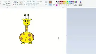 How To Draw Cartoon Giraffe In Ms Paint Step By Step || Easy Drawing In Ms Paint