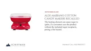 Aldi Ambiano Cotton Candy Makers Recalled