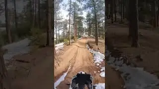 Kove 450 Rally on snowy two track #kovemoto #rallybike #dualsport