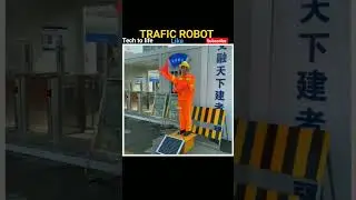 Traffic 🚦 robot flag in hand । #traffic #trafficrobot #roadsignalrobot #short #viralshort