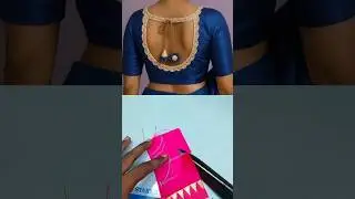 how to Make esay back neck catting for blouse #shorts #viral #babufashion #sewing #youtubeshorts