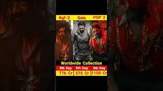 Kgf 2 vs Salaar vs Pushpa 2 9th Day Collection || pushpa 2 9th day collection || #pushpa2 #shorts