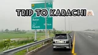 Sialkot to Karachi by road trip🫶🏻/lamboo door mehran 🫶🏻/full enjoyment ❤️/first time in my life🫶🏻