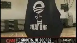 On Election Day Obama Shoots Hoops & Scores