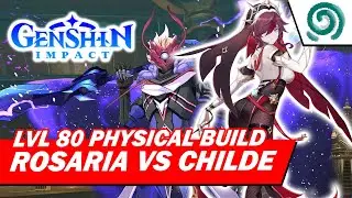 Lvl 80 Physical Build Rosaria VS Childe | Genshin Impact | PC Gameplay