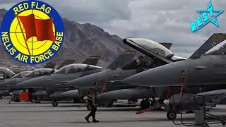 Military: MOST POWERFUL RED FLAG Exercise F-16C, EA-18G, F-35A, KC-135, HC-130, B-1, 707, B-52