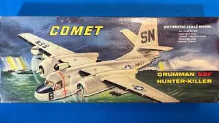 Обзор винтажной модели самолёта Comet Kleeware 1959 Grumman S2F Hunter-Killer. Распаковка.