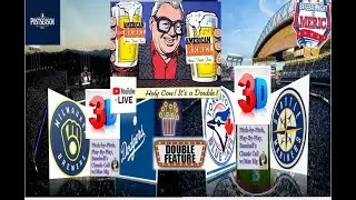 LA DODGERS vs BREWERS MARINERS vs BLUEJAYS Play-by-Play MLB Doubleheader 3D LIVE Stream Watch Party