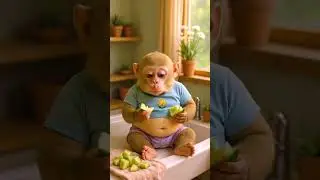Baby Monkey Eats So Much Cucumber 🥒 | Cutest Video Ever