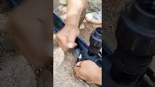 Farm Irrigation How to Install PE Hose Easily #shorts #irrigation #pehose #install