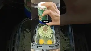 Egg cabbage omelette in airfryer #ytshorts #food #cooking #yt #recipe #reels