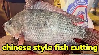 Wow amazing big Telapia fish cutting and chinese style processing ‼️ joy cutting point