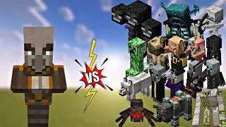 The Minecraft all mobs vs basher Revolution is Coming #minecraft #gaming