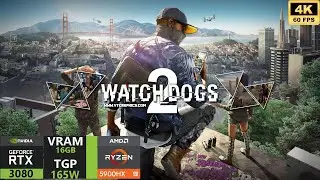 RTX 3080 16Gb Mobile 165W Watch Dogs 2 : Elukronics Max-15 Gaming Test