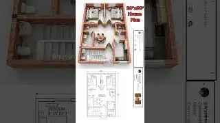 &ldquo;20x30 House Plan | 2 Bedroom Home Design with Kitchen, Dining & Puja Room | #20x30HousePlan #home