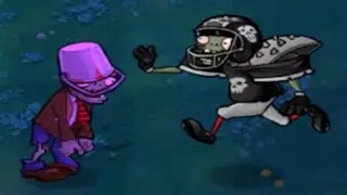 1 Buckethead Zombie vs 1 Giga-Football Zombie FIGHT // Plants vs Zombies