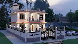 Double floor ka Ghar II Village House Design idea II 6Bhk Home Design