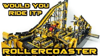 LEGO Technic Roller Coaster-ish Ride -- 17 motors -- With Gopro Shots