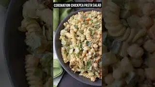 Chickpea and Pasta Salad with Coronation Style Dressing. Recipe on Somebody Feed Seb. #pastasalad