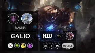 Galio Mid vs LeBlanc - KR Master Patch 10.1