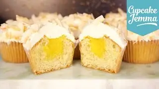 Mango Filled Coconut Cupcake Recipe | Cupcake Jemma