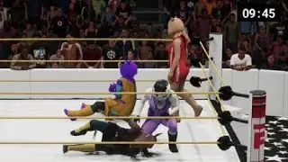 WWE BattleTeam: Rhea The Cow & Penny Bear vs  ABC Gabby & Olivia