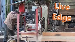 Milling Live Edge Slabs into Lumber - Band Saw Mill Episode 3 - Cleaning up after Chainsaw Milling