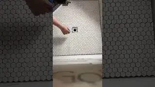 How to install hexagonal mosaic tile shower floor