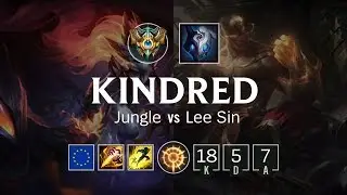 Kindred Jungle vs Lee Sin - EUW Challenger Patch 8.21