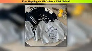 2025 New Winter Kids 2-Piece Set Cartoon Print Turn-down Collar Fleece Pullover Sweatshirts+Pants