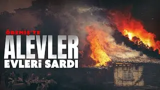 Ödemiş'te şiddetli rüzgarın etkisiyle yayılan alevler evlere ulaştı