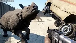 Far Cry 4 Massive Scale Battles Rhinos VS Soldiers