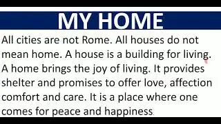 Paragraph on My home in english | my home paragraph|