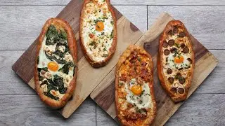 Breakfast Pizza Boats