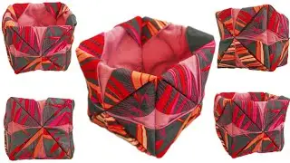 3D Fabric Basket, Origami-Inspired Fabric Basket Tutorial | Sewing DIY @OwlByMytko