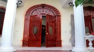 Extremely Large Woodworking Project-Building a Set of Exquisitely Carved Solid Wood Main Doors