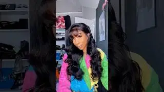 13x4 Pre-Everything SidePart Fluffy Loose Wave Wig With Wispy Air Bangs,🥰 #gluelesswig #wigs #unice