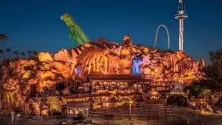 [4K] 2016 Calico Mine Train ride (Mine Train Attraction) Night in the Rain: Knott's Berry Farm POV