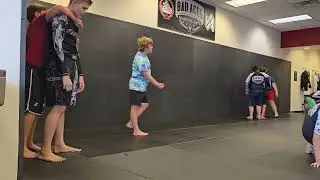 9-17-25 Sawyer learning corkscrew escape from being choked from behind 