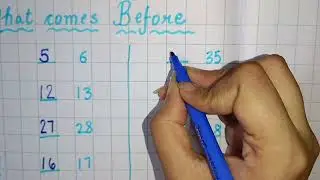 What comes before || Write before numbers