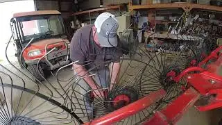 Replacing teeth on Kuhn SR110 Wheel Rake