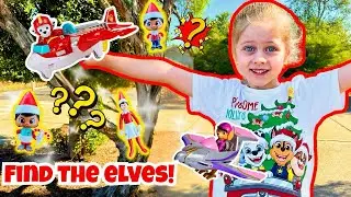 Amelia & Mummy Find the Missing Elves! Paw Patrol Marshall & Skye Rescue at the Park 🎄🧝‍♀️🐾