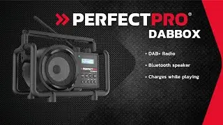 PerfectPro DABBOX JOBSITE RADIO: DAB+, FM, BLUETOOTH, RECHARGEABLE