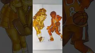 CORES COMO PESSOAS : LARANJA 🎃💥🍊🏀 #arte #desenho #drawing #art #shorts #sketch #sketchbook