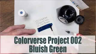 Colorverse Project 002 Bluish Green writing sample