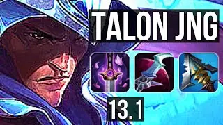 TALON vs ELISE (JNG) | Rank 1 Talon, 14/2/6, Godlike | EUW Challenger | 13.1