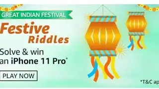 Amazon Quiz - Great Indian Festival - Festive Riddles Quiz