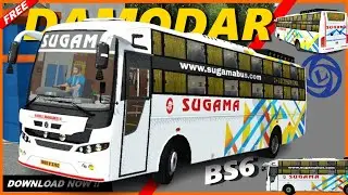 New Realistic Ashok Leyland BS6 Damodar AC Sleeper Bus Mod | Release | Password In Video | KRB2002