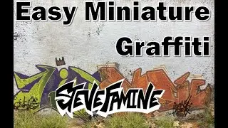 Easy Miniature Graffiti for a Diorama or Wargaming Terrain!