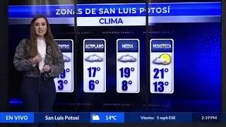ESTE ES EL REPORTE METEREOLÓGICO PARA ESTE MARTES 13 DE ENERO CON LUCERO TORRES EN PRIMERA EMISIÓN
